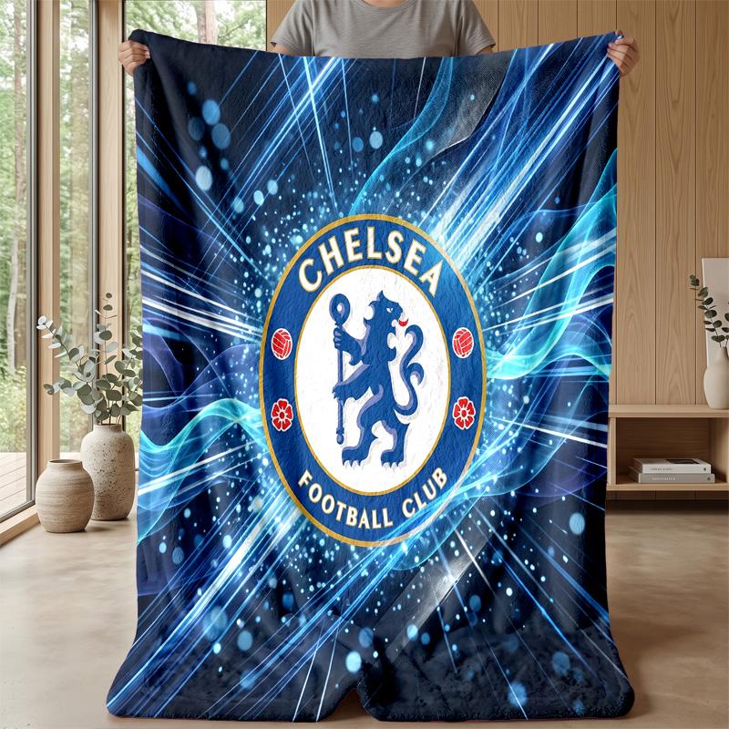 Coperta a tema Chelsea FC Morbida coperta in flanella Coperta morbida da divano Coperta accogliente per divano e letto per la decorazione della casa