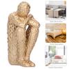 Resin Abstract Thinker Figurines Statue Office Home Decoration Accessories CraftsGold