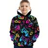 Fajne Gamepady Chłopięce Casual Długie Rękawy Bluzy Chłopięce Bluzy Jesień Wiosna Bluzy Z Kapturem Topy Outdoor Kolorowe Dziecięce Ubrania