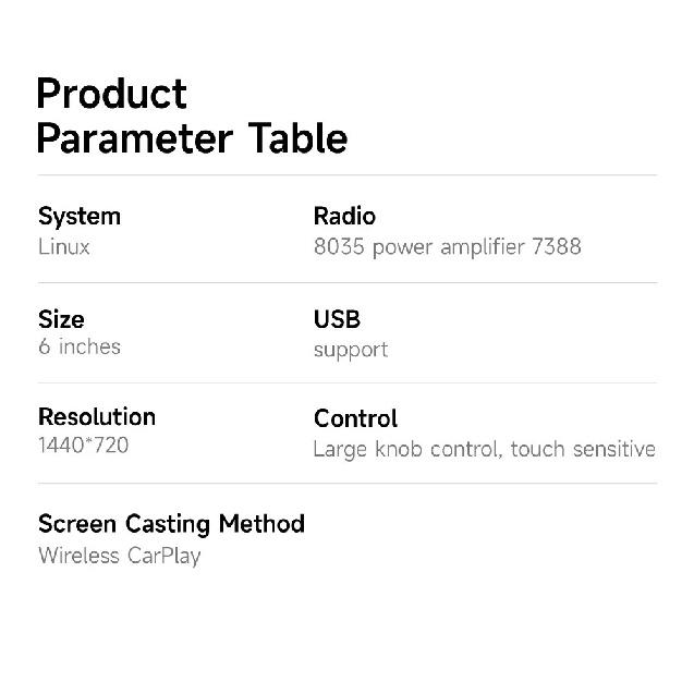 JIUYIN 1Din IPS 6 Inch Wireless Carplay Android Auto Car Radio Multimedia Video MP5 Player Touch Screen Universal Audio Stereo