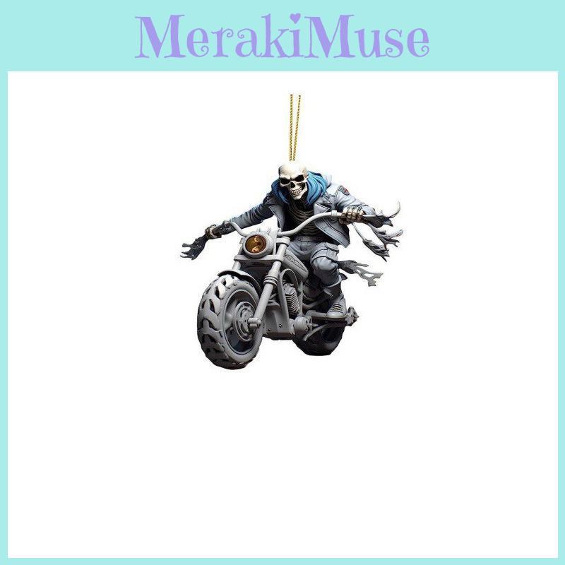 Vintage Acrylic Skeleton Car Hanging Ornament For Rearview Mirror Decoration