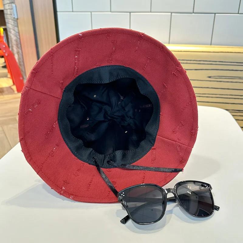 Bucket Hat With Glasses Women Spring Summer Sun Protection Fisherman Cap Cute Cartoon Fashion Panama Outdoor Bob Chapeau