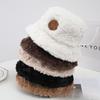 New Hat for Women's Winter Letters Imitation Mink Hair Warmth Thickened Fisherman Hat Korean Style Fashion Internet Celebrity Plush Pot Hat