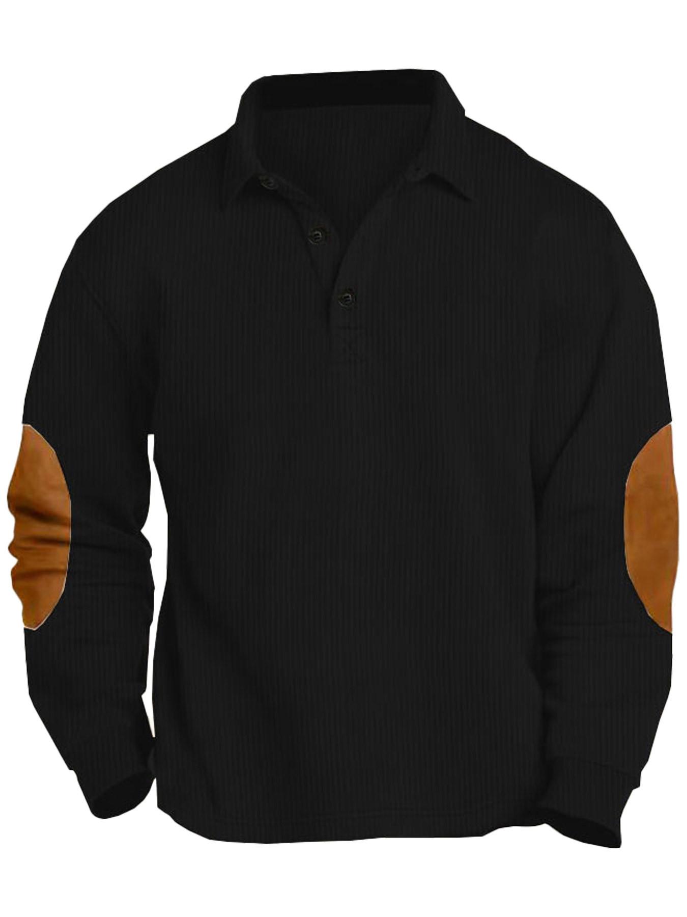 

Spring and Autumn Men s Long Sleeve Lapel Polo Shirt Sweater T-Shirt Bottom Men S