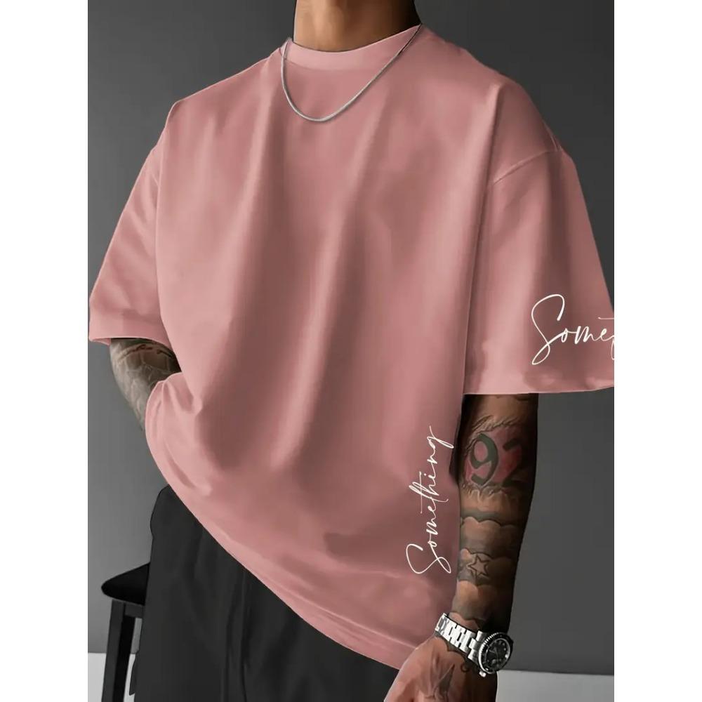 Summer New Men's T-shirt Features a Casual Fashionable Comfortable Soft and Breathable 3D Striped Pattern Print