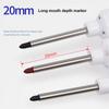 4pcs Long-Tip Permanent Marker Pens Set – Precision Marking Tools for Woodworking, Metalworking, and DIY Projects - Waterproof