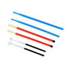 Drum Stick Nylon Portable Drumstick Accessory Set 2 Wire Brush 2 Wood Drum Rod with Storage Bag for Rock Band