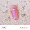Japanese Style Rhinestone and Pearl Bow Nail Art Accessories