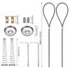 Sturdy Black Coated Alloy Gate Latches Pulls and Spring Set Portable Accessory for Security Door Operations 2 Set