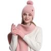 High Quality Winter Knitted Warm Set Custom Logo  Winter Gifts for Men and Women Scarf Beanie Hat and Gloves