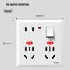 86 Type One-Gang Multi-Function Socket with Switch, High-Power Ten-Hole Panel