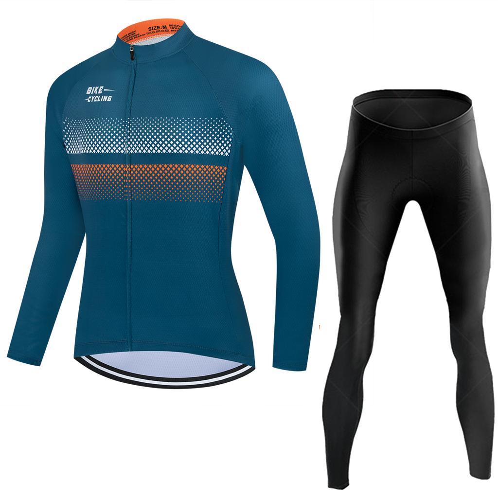 Cycling Jersey Set Men Bike Tops Autumn Long Sleeve Clothing Ciclismo MTB Bicycle Clothes Summer Outdoor Cycling Set