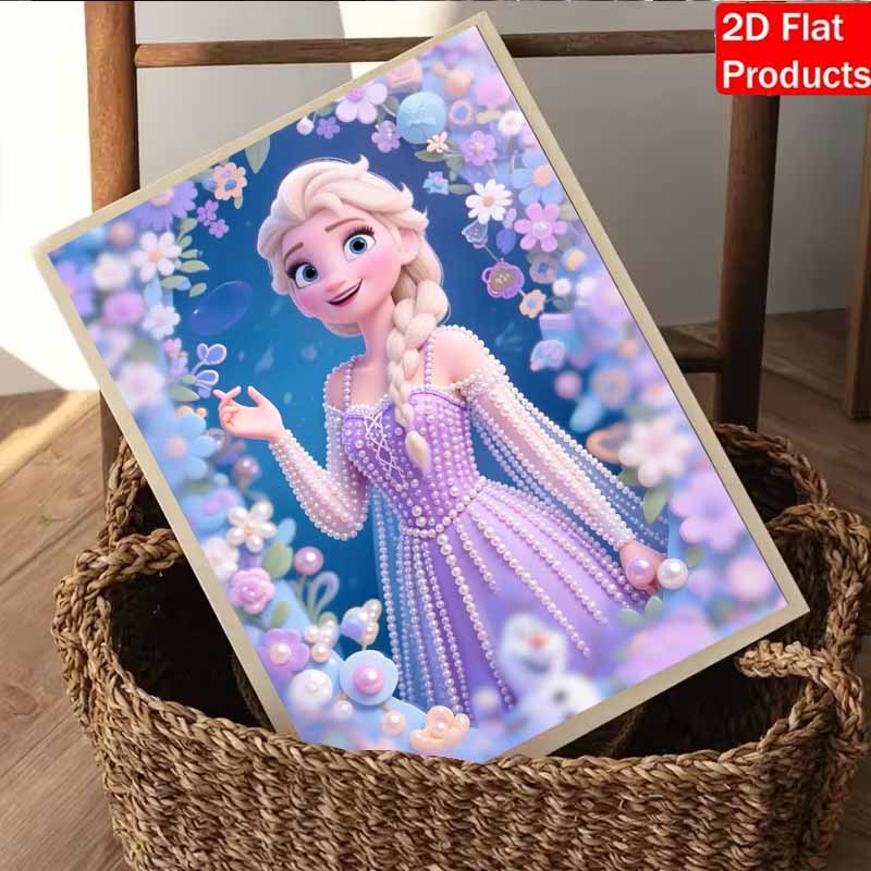 Disney Pearl Painting Queen Elsa DIY Pearl Art Painting Pearl Gem Painting Pictures Crafts Special Shape Home Wall Decoration