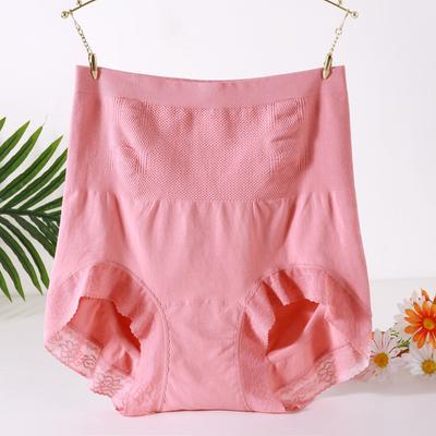 High Waisted Lace Trimmed Minimalist 3D Underwear with Nude Ammonia Cotton Seamless Cotton Crotch Plus Size Women's Underwear