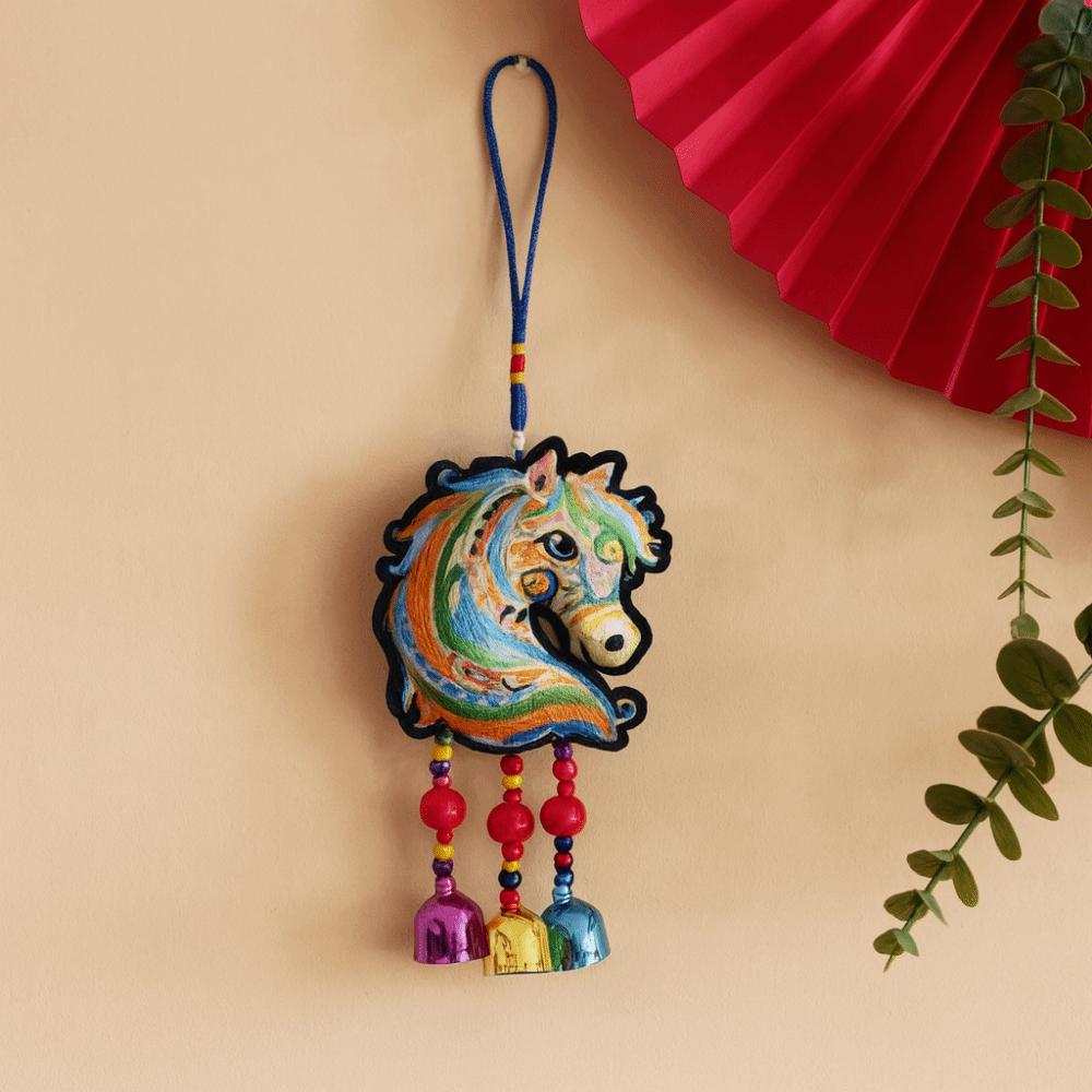 Chinese Chinese New Year Incense Packet with Tassel Zodiac Spring Festival Bell Pendant Embroidered Festival Atmosphere