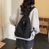 Schultasche Einfach Harajuku Schultasche Weibliche College-Studentin Vielseitig Einfarbige Computer-Reise-Rucksack Große Kapazität High-School-Schüler-Rucksack