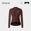 NUCKILY Women's Long Sleeve Cycling Jersey - Breathable, Sweat-Wicking, Tight-Fit Road Bike Top for Spring and Autumn.