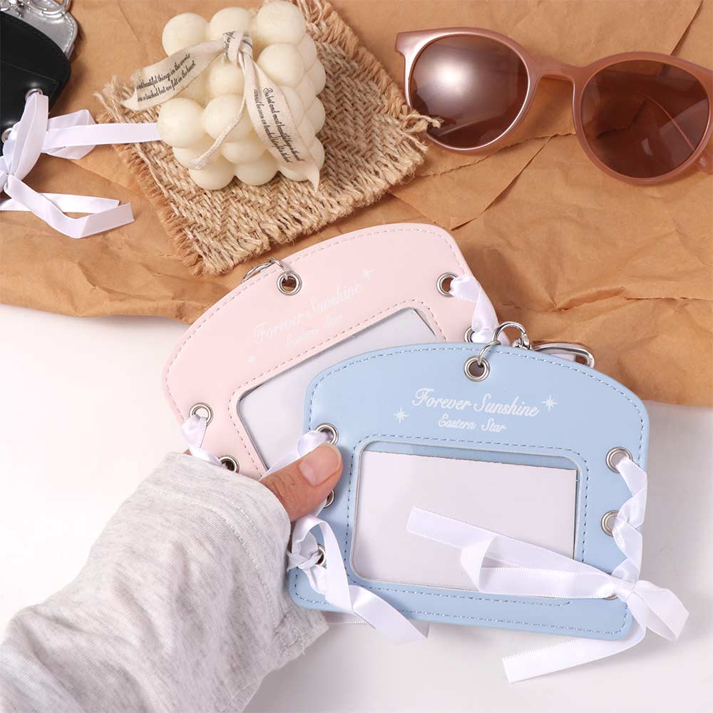 Süßer Koreanischer Idol Balletcore Fotoalbum Halter DIY Band PU Fotoalbum Halter Ausweis Hülle Kartenhülle Buskartenhalter Mädchen