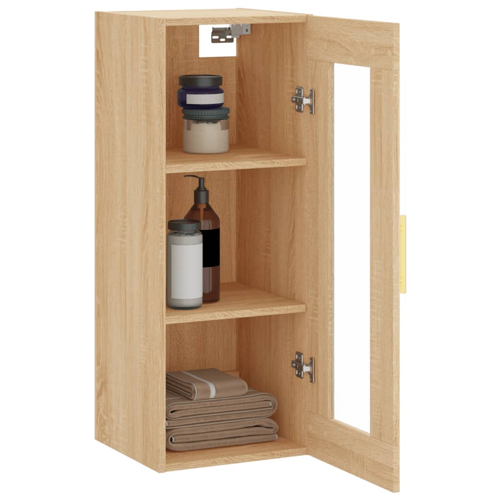 Vidaxl Wall Cabinet, Sonoma Oak, 34.5X34X90 Cm