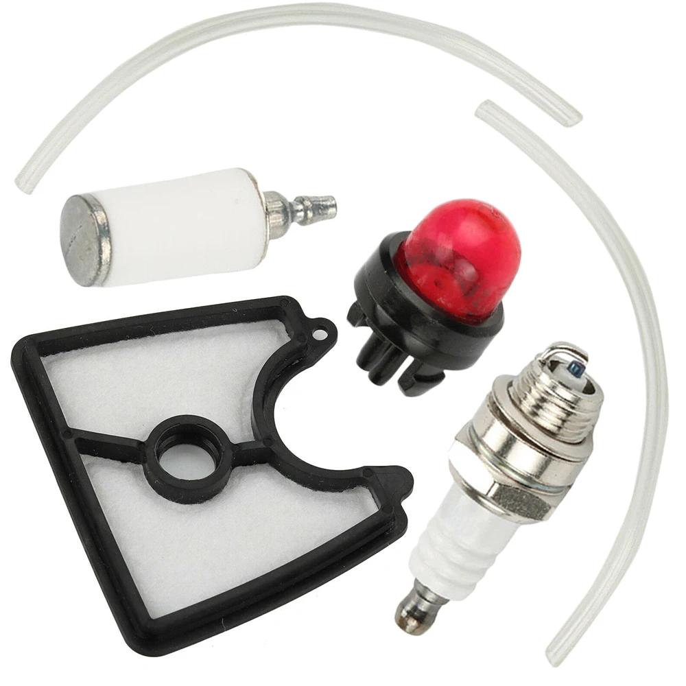 Air Fuel Filter Line Primer Bulb Spark Plug Kit For Husqvarna 125B 125BVX 125BX Blower Engine Replacement Spare Parts