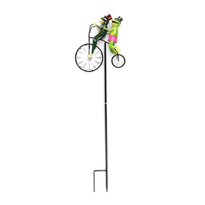 AEE4-Metal Wind Spinner Garden Metal Animal Bicycle Kinetic Spinner Decoration Outdoor Lawn Metal Art Decoration