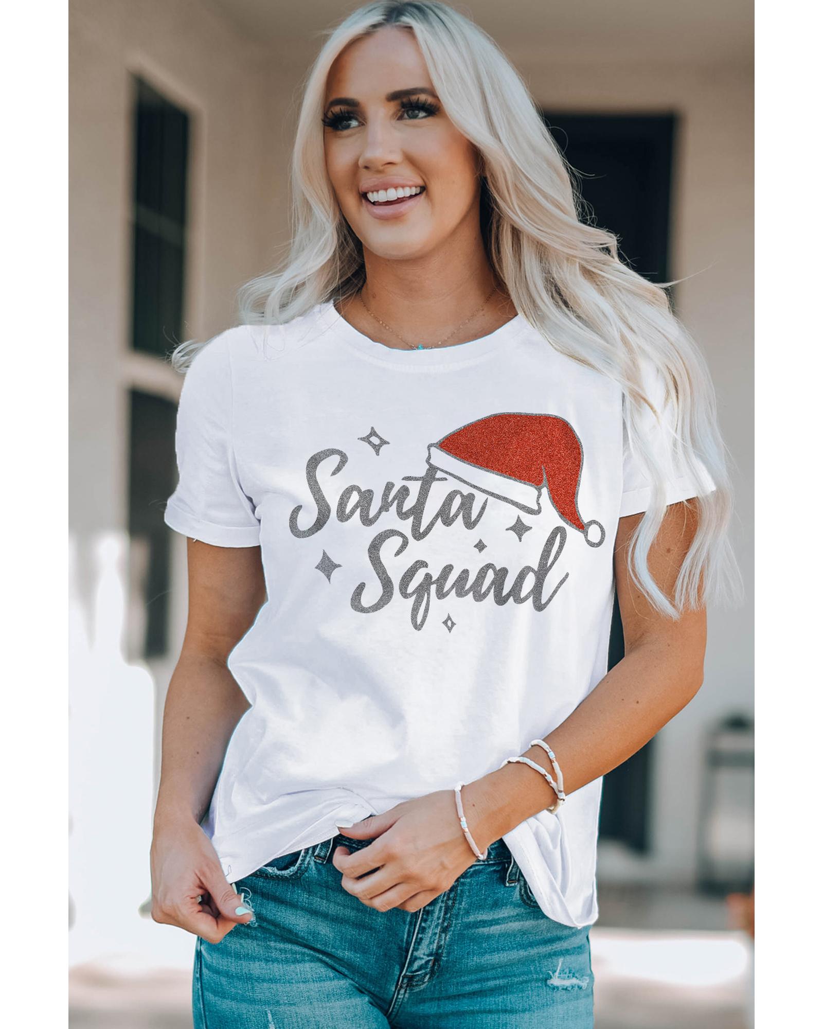 

Футболка с графическим принтом Azura Exchange Santa Squad L белый