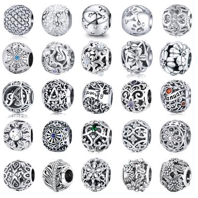 Handmade Diy Bracelet Beads Loose Beads, Accessories S925 Silver Hollow Beads Collection Picture