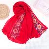 Bohemian Embroidered Ethnic Silk Scarf - Women's Beach Towel, Sun Protection Shawl, Photography Accessory