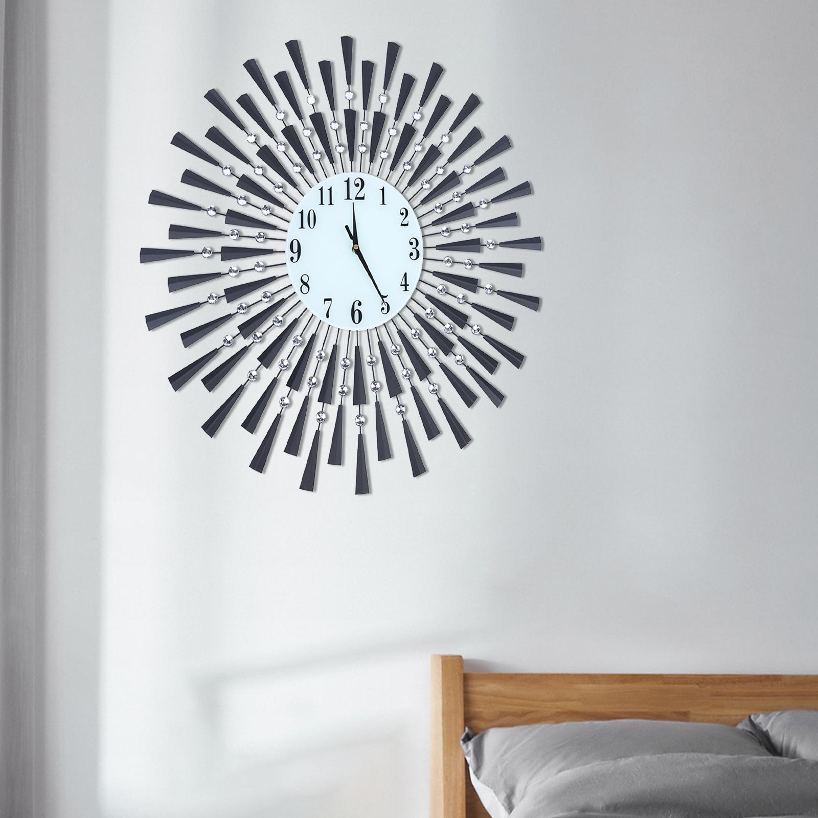 

Современные 3D Большие Настенные Часы Искусство Арабские Цифры Декор для Дома Гостиной Офиса Нескользящая Ручка для Входной Двери, Коридора, Офиса чёрный