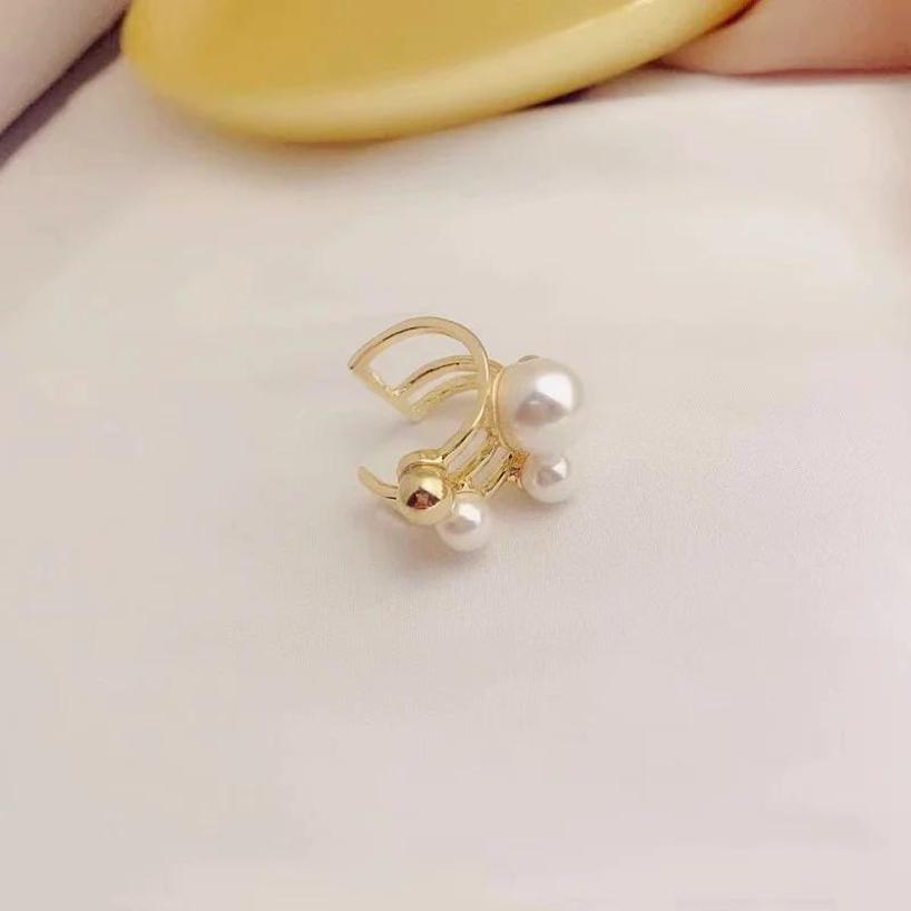 1 Pcs New Geometric Imitation Pearl Double Hollow Out Adjustable Ring Ladies Girls Party Popular Jewelry Gifts For Gothic