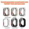 Cambiar a funda protectora completa Ultra 360 para Apple Watch 45mm 44mm Protector de pantalla de vidrio templado para IWatch Series 8 7 6 SE 5