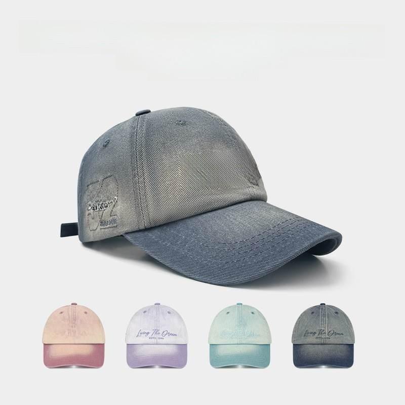 Baseball Cap With Letter Embroidery And Wide Brim For Sun Protection And Fashion