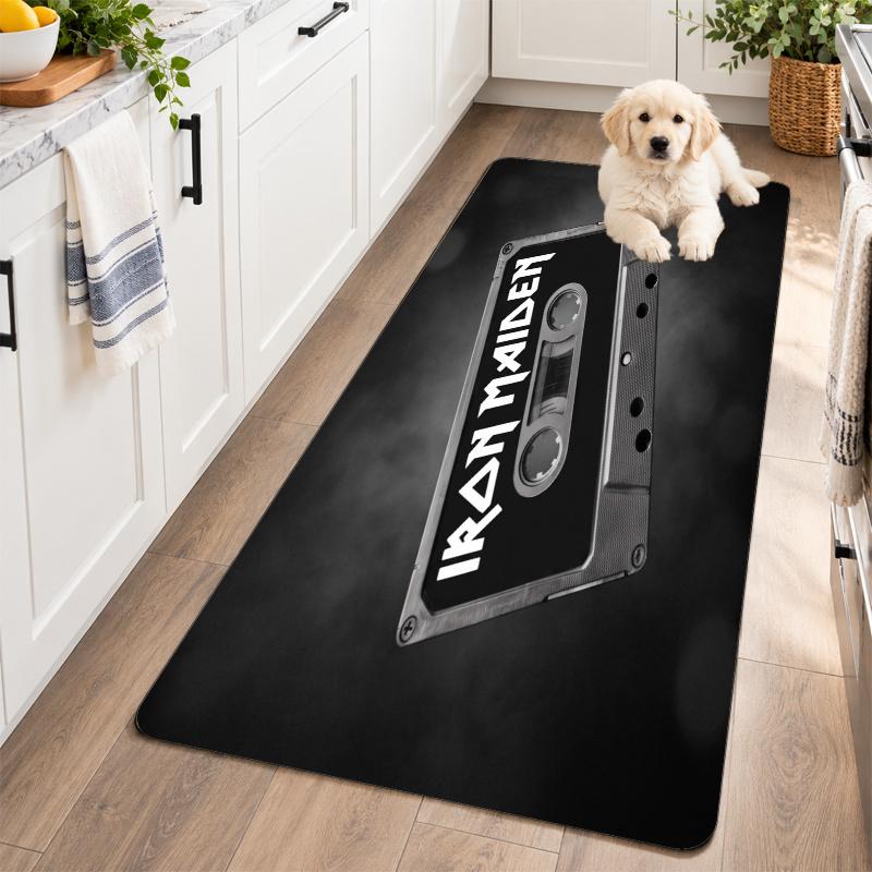 Flannel Kitchen Mat Iron Maiden Soft Area Rug Non Slip Floor Carpet Home Decoration