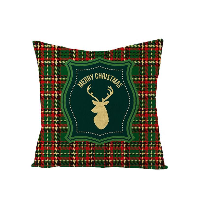 

Green Series Polyester Christmas Pillow Cover Home Christmas Sofa Cushion Cover Christmas 45 * 45Cm (excluding pillow core)