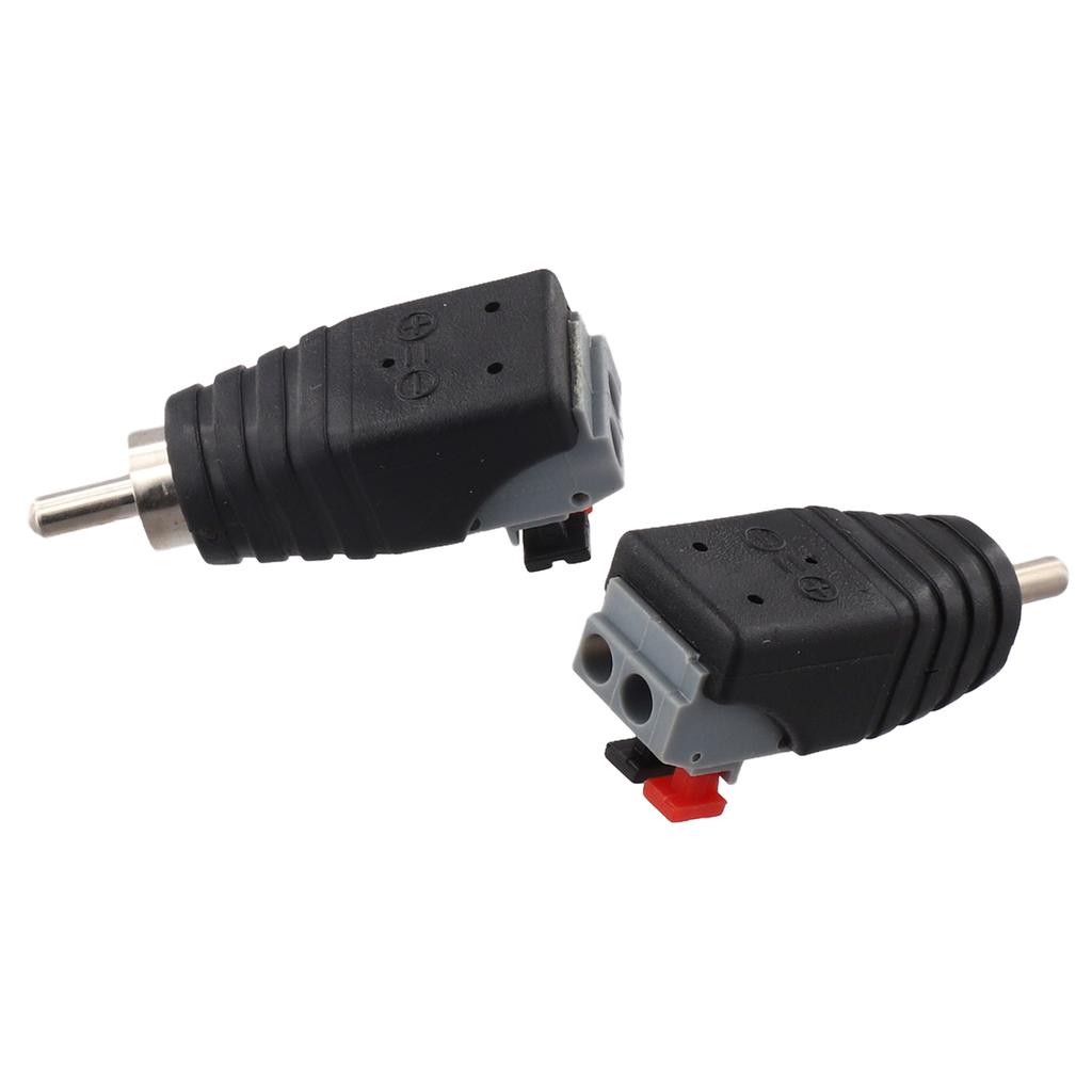 2 Stück Lautsprecherkabel zu Audio-Stecker für Cinch-Anschluss Adapterbuchse-Druckstecker- Cinch-Anschluss Adapterkabel Zubehör