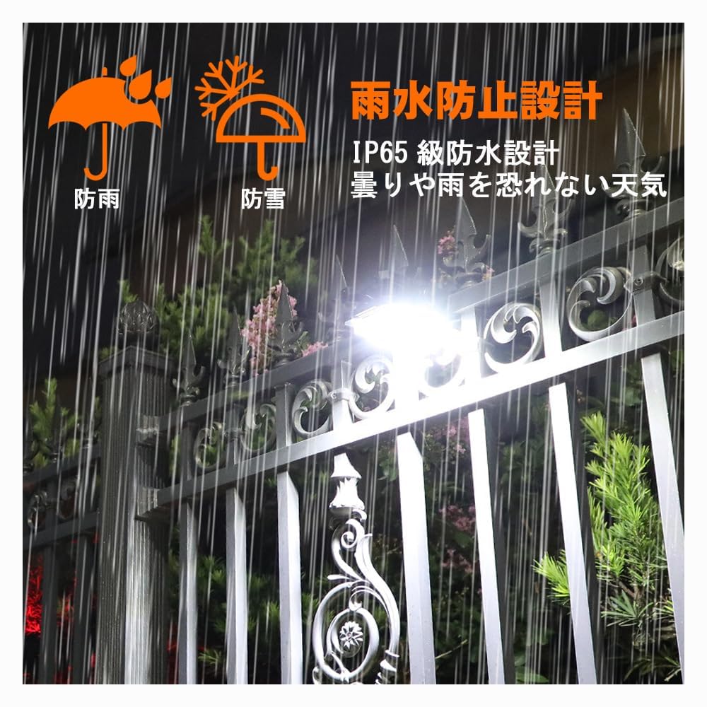 Außen-Sensor-Clip-Leuchte, Weißes Licht, 2er-Set, Solarbetrieben, Bewegungserkennung, Typ-C-Aufladung, Energiesparend, Wasserdicht, Hohe Helligkeit,