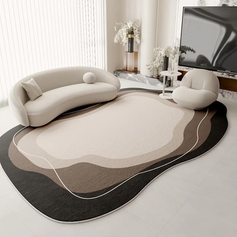 Nordic Style Cloakroom Rug Irregular shape Plush Floor Mat Fluffy Soft Rugs for Bedroom Minimalist Living Room Decoration Carpet