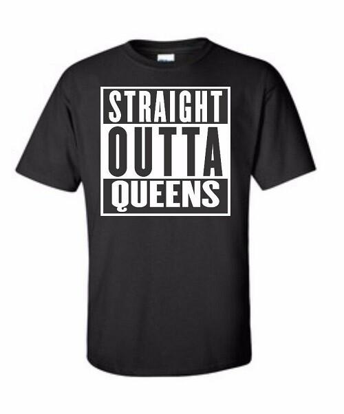 Straight Outta Queens T shirt Tee 5 Boroughs New York City Graffiti S