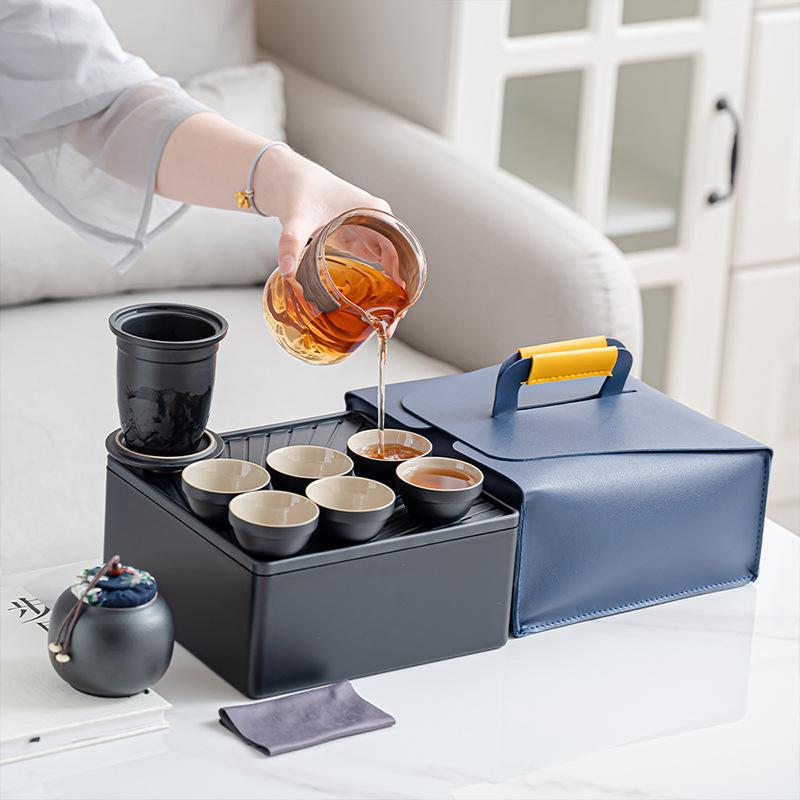 Travel Tea Set Outdoor Portable Kung Fu Tea Set Customer Souvenir Business Gift