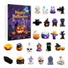 Halloween Countdown 24 Days Advent Calendar Mini Statues Multi-purpose Holiday Countdown Small Creepy Resin Figurines Set