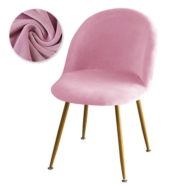 Soft Velvet Chair Cover Low Back Duckbill Chair Slipcover Elastic Curved Thick Dining Room Seat Covers for Kitchen Hotel Home