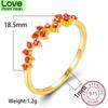  Color Women Rings Yellow Gold Tone Minimalist Thin Rings Blue Cubic Zircon Bridal Party Event Wedding Occasion Bands Stacking