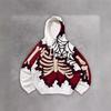 Spring and Autumn American Retro Skull Skull Skeleton Series 3D Digital Printing Trend Hoodie Sweater