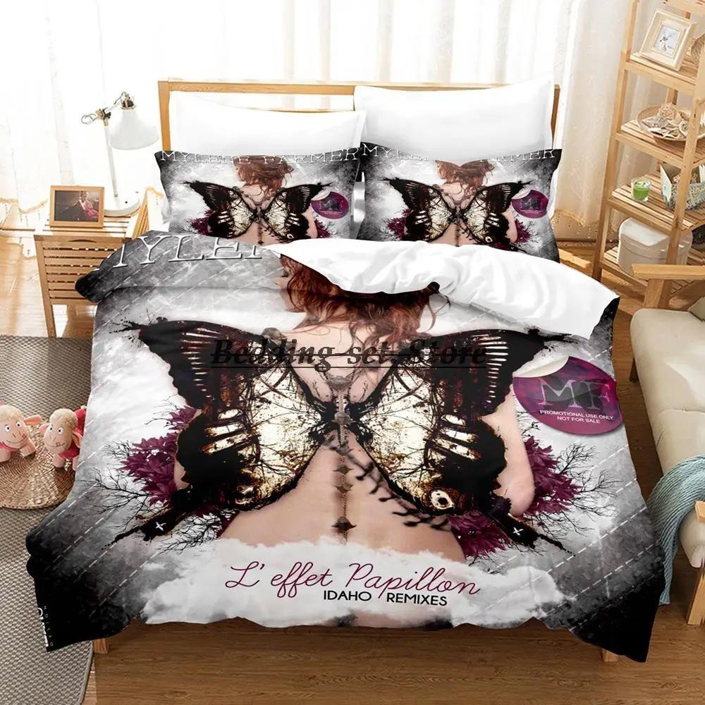 Mylene Farmer Bedding Set Single Twin Full Queen King Size Duvet Cover Sheet Set for Adult Kid Bedroom