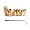 7Pcs/12pcs Brass Collet Mini Drill Chucks For Electric Motor Shaft Drill Bit Tool Chuck Adapter Quick Release Keyless Bit Adapt