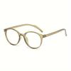 1pcs Fashionable Color Changing Anti Blue Light Glasses Metal Frame Unisex Trendy Plain Eyewear