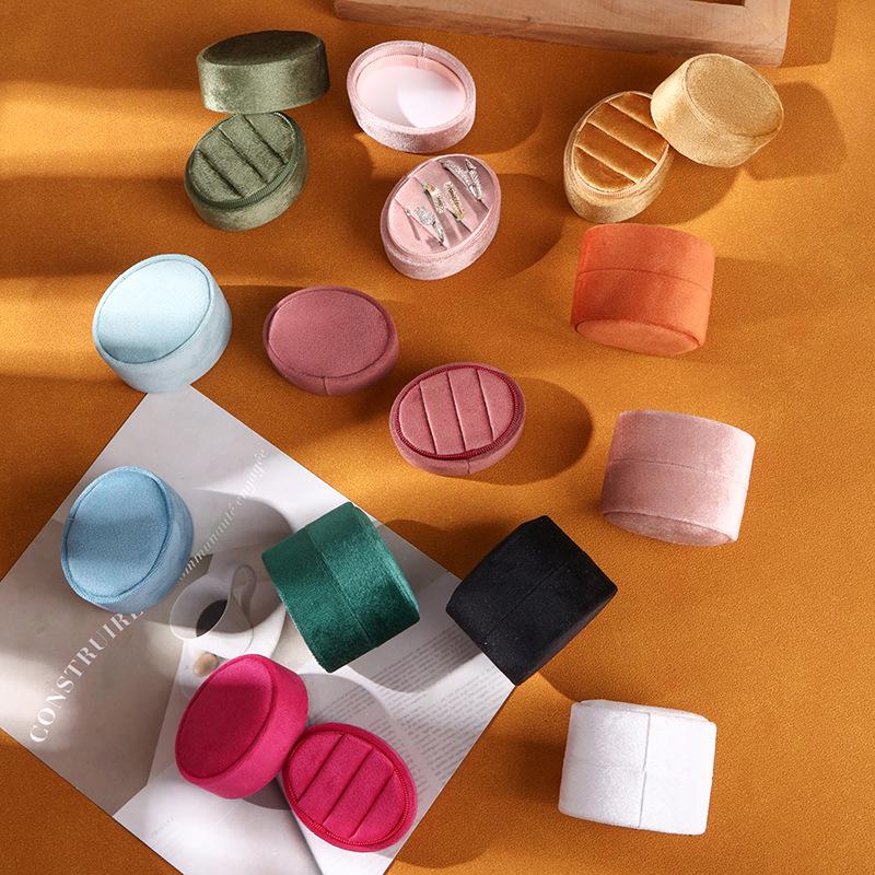 Velvet Oval Ring Box - Jewelry Packaging, In Stock, Fast Shipping