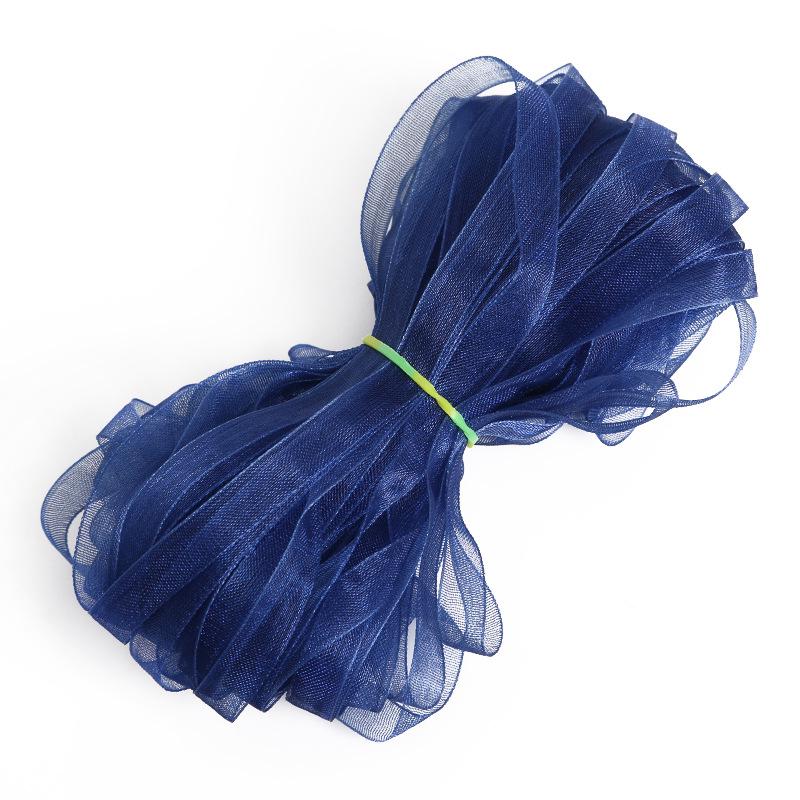 6mm Transparentes Chiffon-Satinband für DIY-Bastelarbeiten: Ohrringe, Haarschmuck, Hutstricken - 18m/Packung