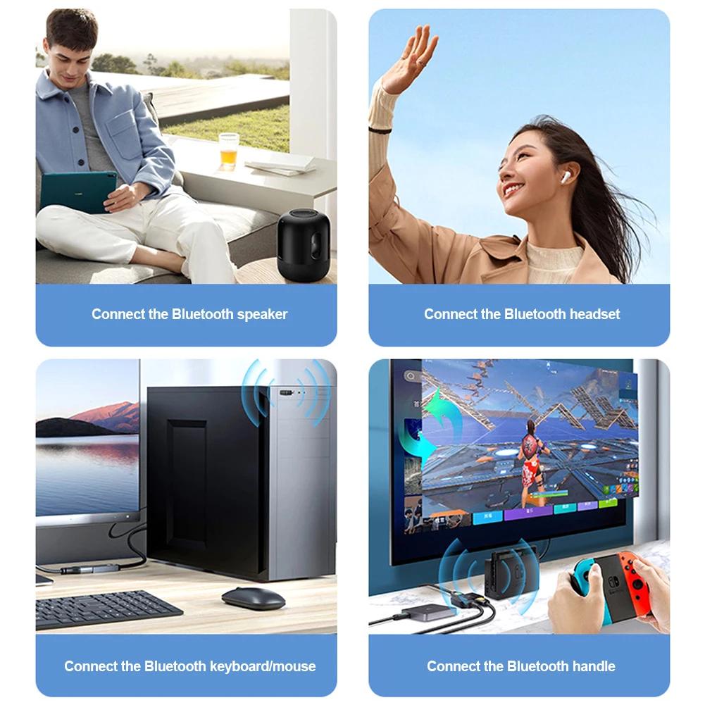 USB Bluetooth 5.3 Adaptér Vysílač Přijímač Zvukový Bluetooth Bezdrátový USB Adaptér Bez Ovladačů pro Počítač PC Laptop