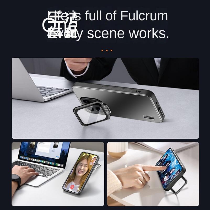 Funda Protectora Totalmente Envuelta con Soporte de Lente de Vidrio Retráctil Para OPPO Find X9 Pro find x9 X8 Ultra X8S + X7 X6 Pro Cubierta Acrílica
